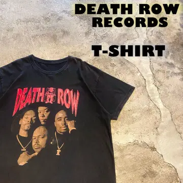DEATH ROW RECORDS 스눕 독 2PAC 랩 티셔츠