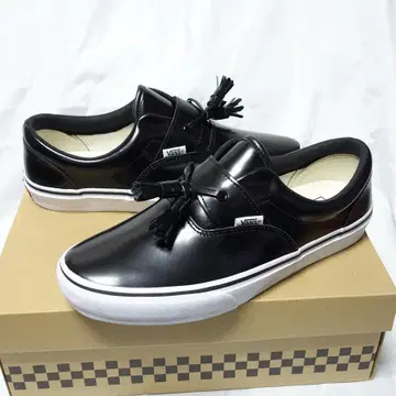 VANS 반스 가죽 에나멜 태슬 슬립온 블랙 US8.5 26.5