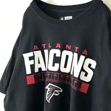 NFL 애틀랜타 팔콘스 티셔츠 L 블랙 검정 구제 의류