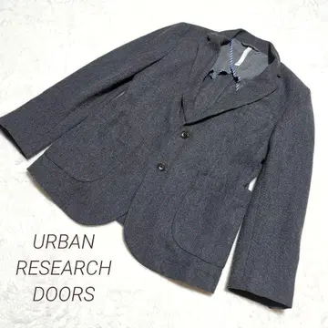 URBAN RESEARCH DOORS 그레이 울 테일러드 자켓