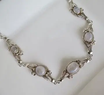 달빛 돌 실버 목걸이 SV925