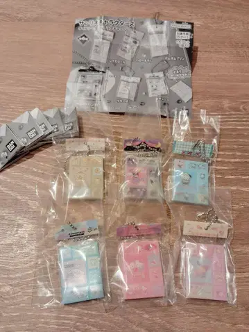 산리오 캐릭터즈 타일 씰 미니어처 참 6종