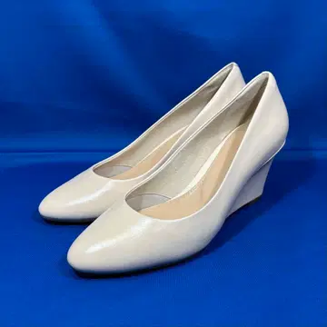 새상품 PIC&PAY 천연 가죽 웨지 힐 25.5~26cm EEE 가죽