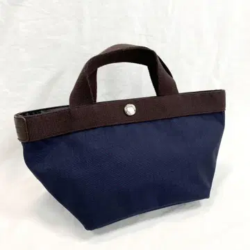 컨디션 최상 Herve Chapelier 701C 보트형 토트백 네이비