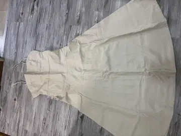자라 아이보리 인조 가죽 원피스