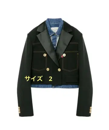 리바이스 Sacai 데님 마텔라세 트윌 사이즈 2