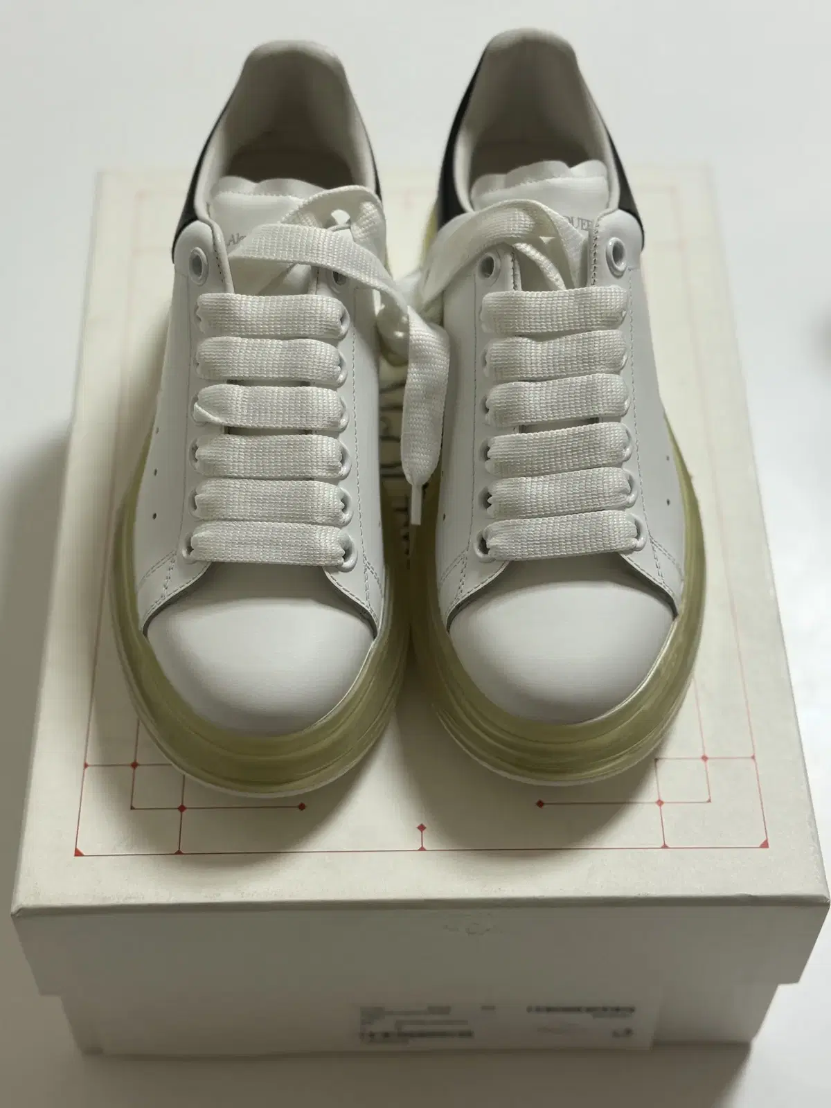 [EU35/220] Alexander McQueen Oversized Sneakers Clear Sole