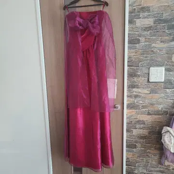 핑크 컬러 드레스 연주회 DRESS BLACK 착용 사진 있음