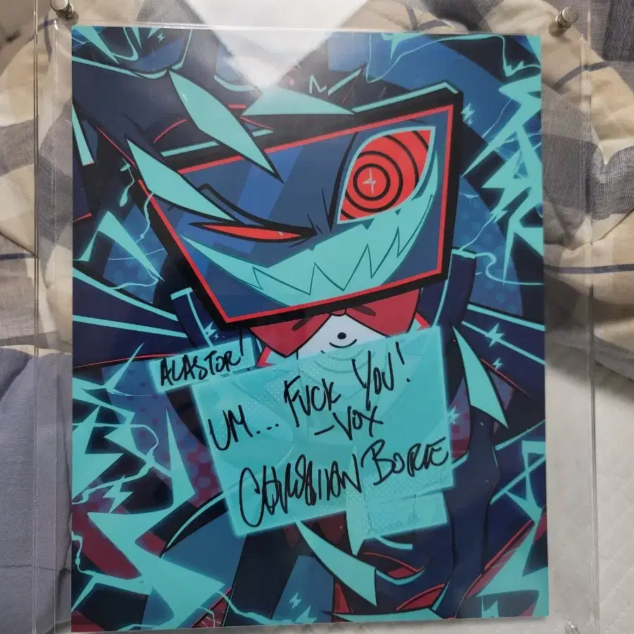 Hazbinhotel Vox ヴォックス サイン入りポスター Collectibles | Hazbin Hotel