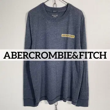 00s ABERCROMBIE&FITCH 롱 T 박스 로고 네이비 계열