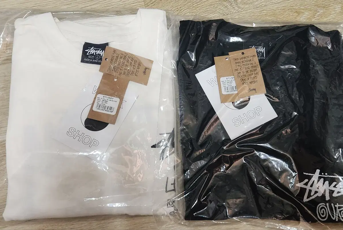 (L) 스투시 x 아워레가시 반팔 티셔츠 블랙,화이트