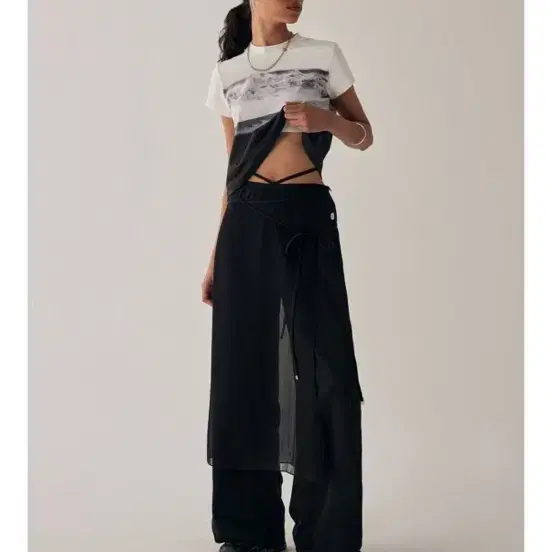 韓国商品/TREMING BIRD Oblique Wrap Pants Oblique Wrap Pants [ Beige ] - TREEMINGBIRD