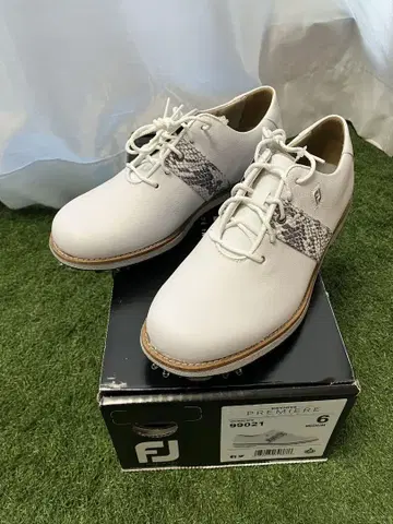 새상품 FootJoy 프리미어 골프화 화이트 23cm
