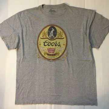 쿠어스 Coors XL 프린트 티셔츠 그레이