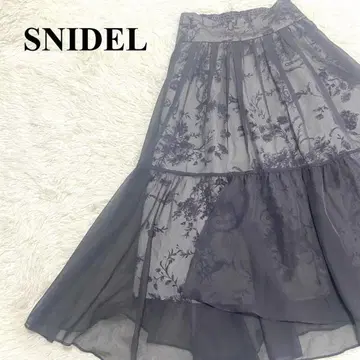 SNIDEL 스나이델 샤샤 스커트 롱 스커트 꽃무늬