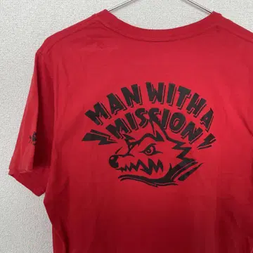 MAN WITH A MISSION 빨간색 티셔츠