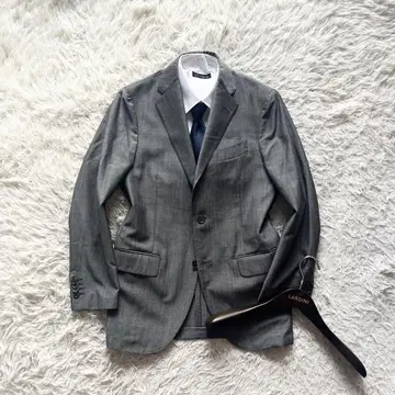 <>LARDINI 그레이 울 모헤어 봄/여름 자켓 사이즈 46
