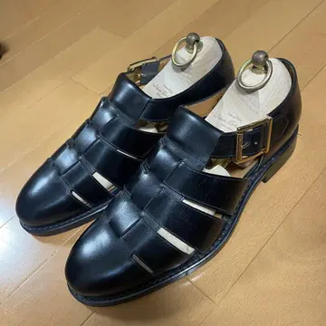 자란 슬리퍼 구르카 샌들 6 1/2 블랙