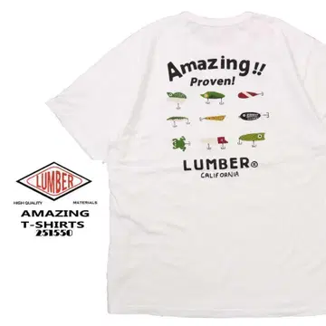 새상품 25년 봄/여름 LUMBER 럼버 올드 루어 티셔츠 화이트 L