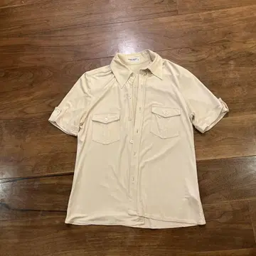 EQUIPMENT SILK SHIRT M 베이지 반팔