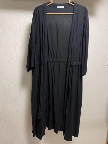 블랙 롱 가디건
