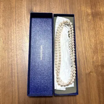 대형 담수 진주 목걸이 미쓰코시 실버 목걸이 진주