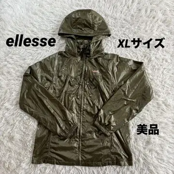 ellesse 엘레쎄 후드 부착 패딩 나일론 자켓 자수 로고