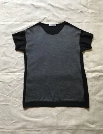 JIL SANDER 질 샌더 캐시미어 실크 울 반팔 니트