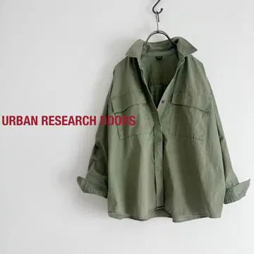 URBAN RESEARCH DOORS 밀리터리 와이드 셔츠