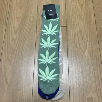 HUF 마리화나 리프 무늬 삭스 3팩