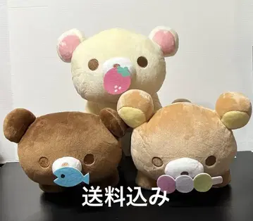리락쿠마 나무 조각 곰 모방 봉제 인형 BIG 전 3종 컴플리트 세트