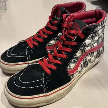 00s 반스 sk-8Hi 체크 무늬 깃발 US9