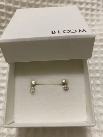 BLOOM K10 핑크 골드 큐빅 지르코니아 귀걸이