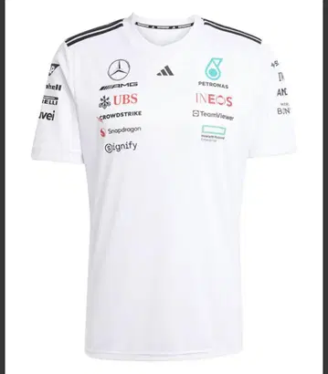 메르세데스 F1 팀 티셔츠 화이트