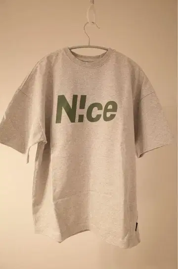 N!ce 로고 티셔츠 S 그레이