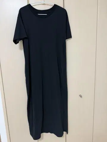 THE NORTH FACE 블랙 반팔 롱 원피스
