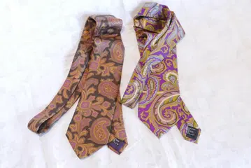 ETRO / 에트로 이탈리아산 페이즐리 무늬 실크 넥타이 2종 세트
