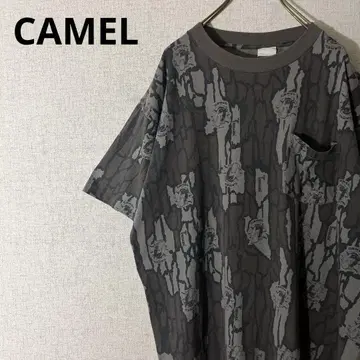 USA제 CAMEL 카멜 티셔츠 반팔 올 패턴 카모 패턴 포켓 티셔츠