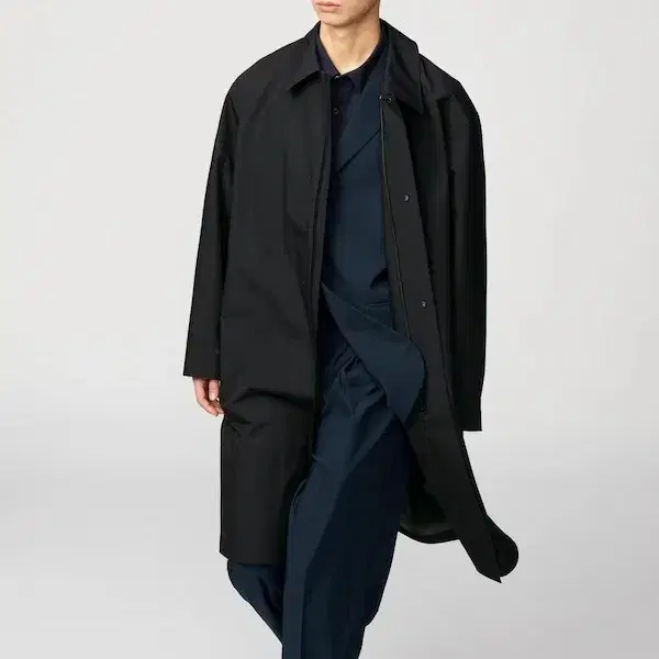 Single Breasted Coat Men Uniqlo U Blocktech Coat UNIQLO - Main Image