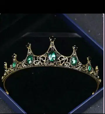 에메랄드 스톤 골드 티아라 알라딘 재스민