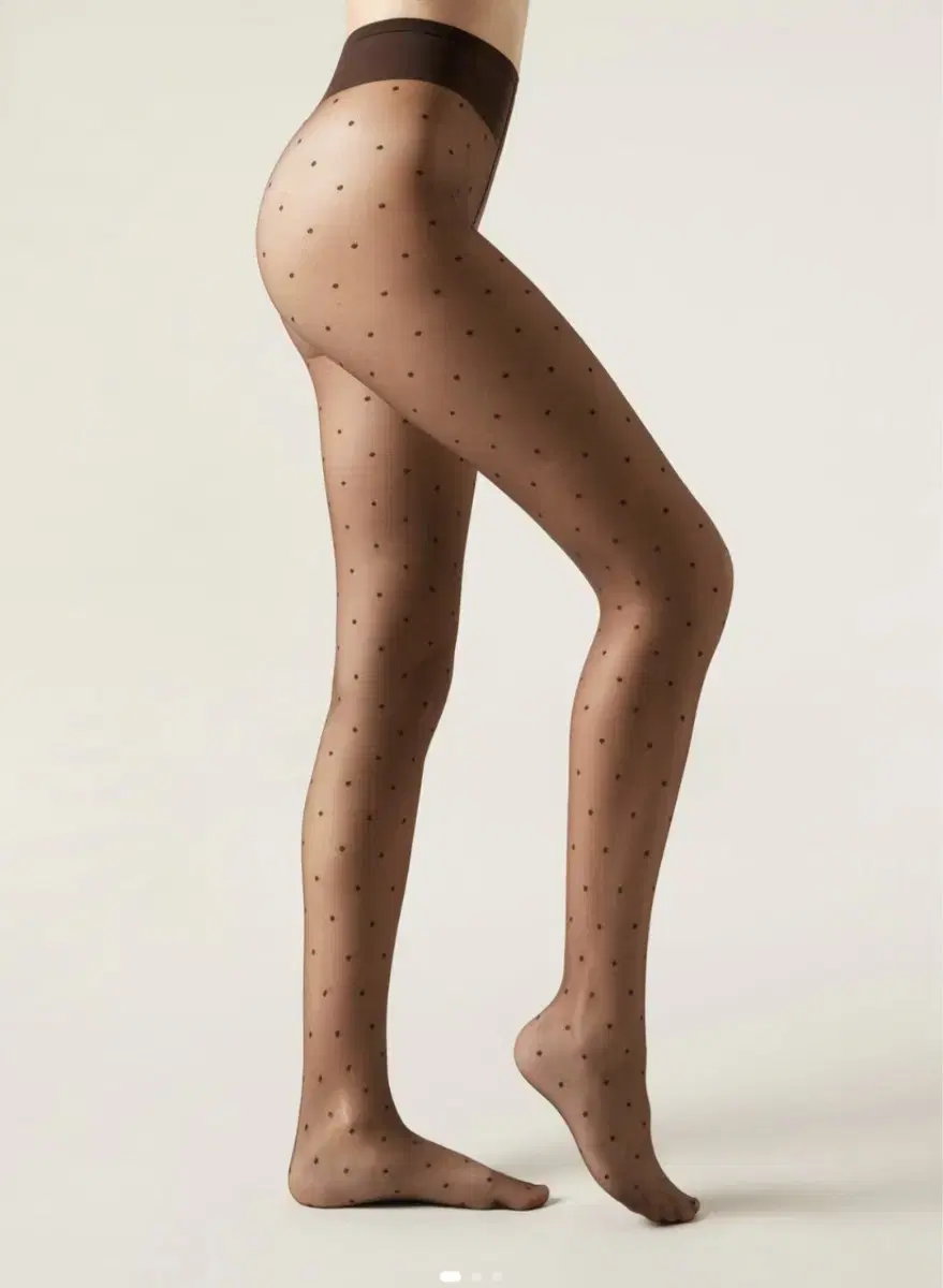Calzedonia Dot Polka Stockings / Mocha Brown