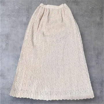 vintage 롱 스커트 셔링 가공 레이스 예쁜 K-스타일