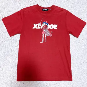 XLARGE 반요의 야차 공주 모로하 티셔츠 크림슨 S 사이즈