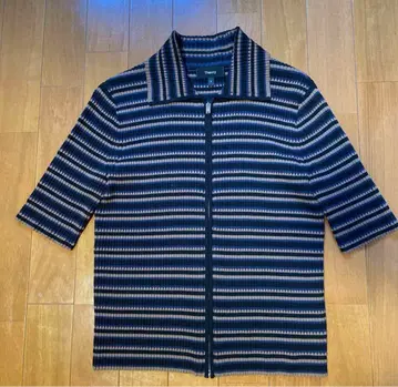 Theory 스트라이프 집업 소매 피케 셔츠