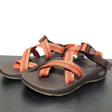 Used Chaco 차코 샌들 오렌지 크로스 스트랩 W5 22cm 정도