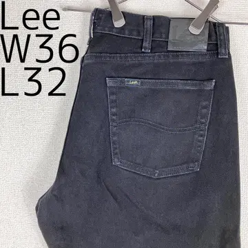 Lee 리 블랙 데님 하의 블랙 스트레이트 팬츠 W36 9912