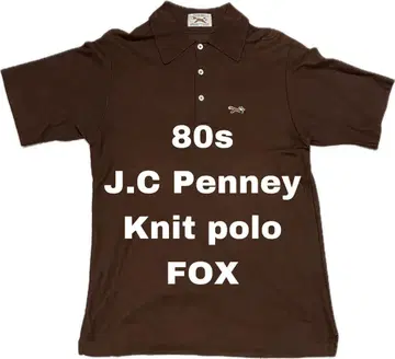 80s J.C Penney Knit Polo FOX M 오리지널 스토어