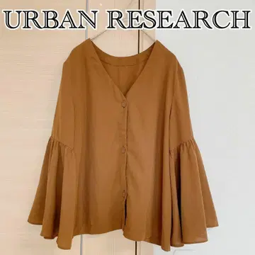 URBAN RESEARCH 어반 리서치 7부 소매 블라우스 브라운