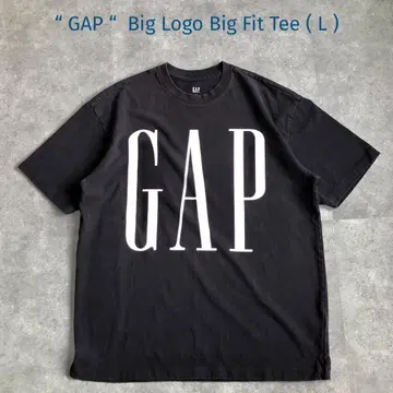 GAP 갭 빅 로고 티셔츠 빅 핏 L 블랙 페이드