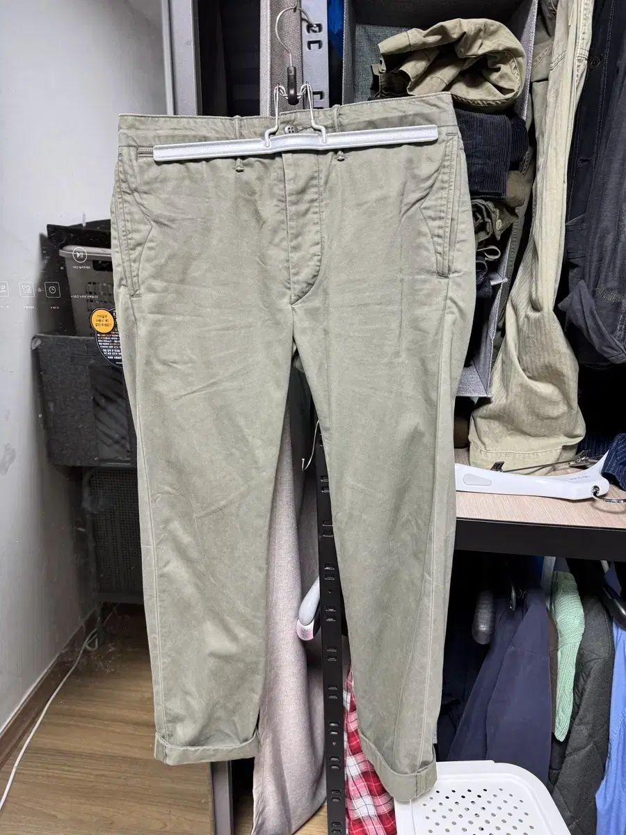 더블알엘 오피서 치노 올리브 3232